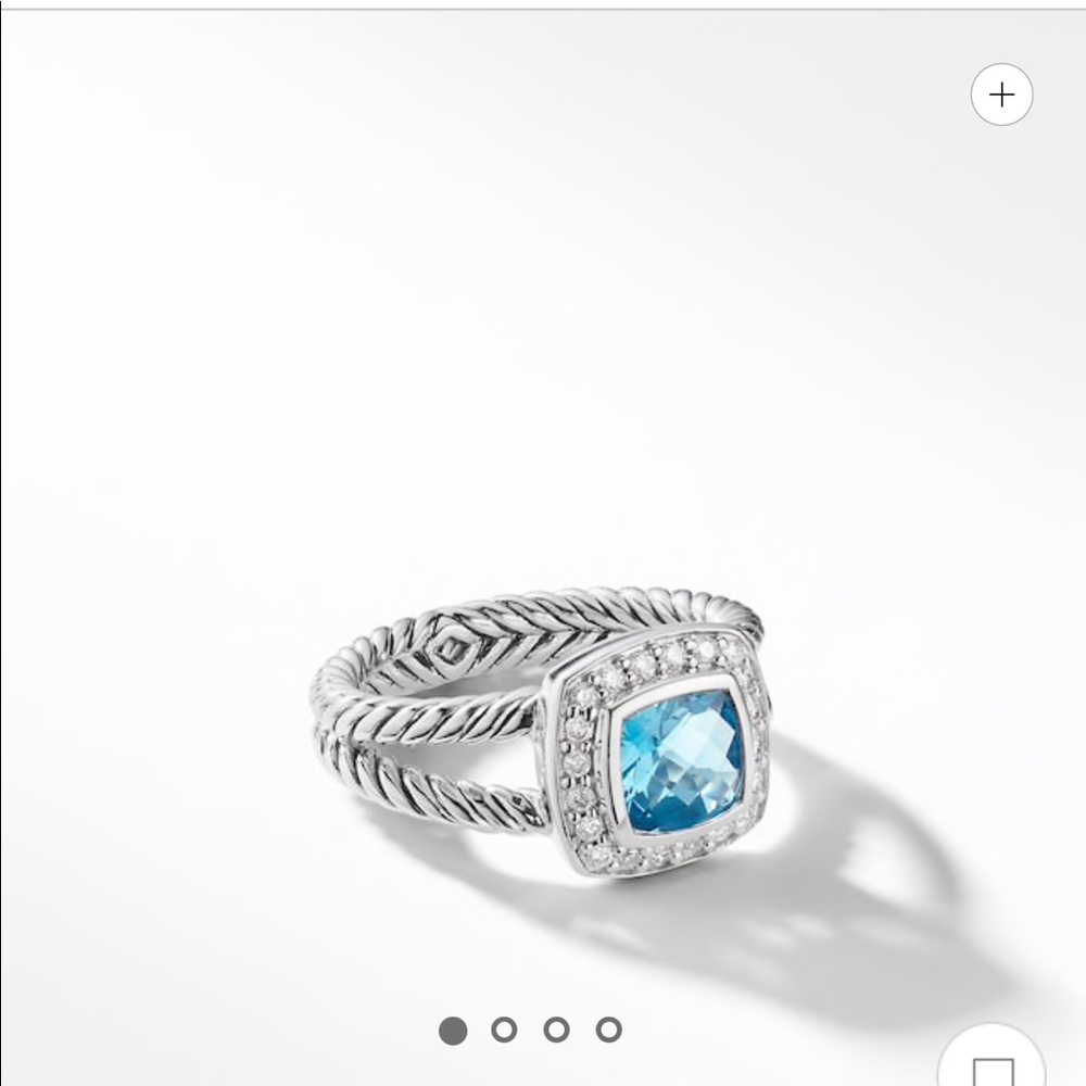 blue topaz david yurman ring AUTHENTIC